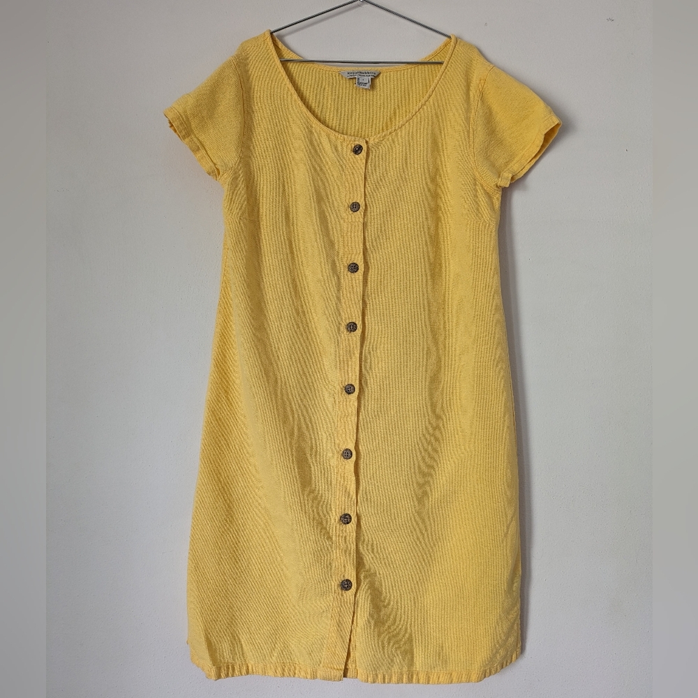 Royal Robbins Yellow Cotton Button Down Sun Dress